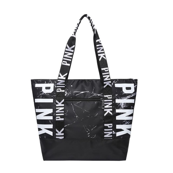 PINK Victoria's Secret Handbags - Black/White Tote